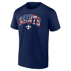 New Orleans Saints Banner Wave Logo T-Shirt - Navy T-shirts