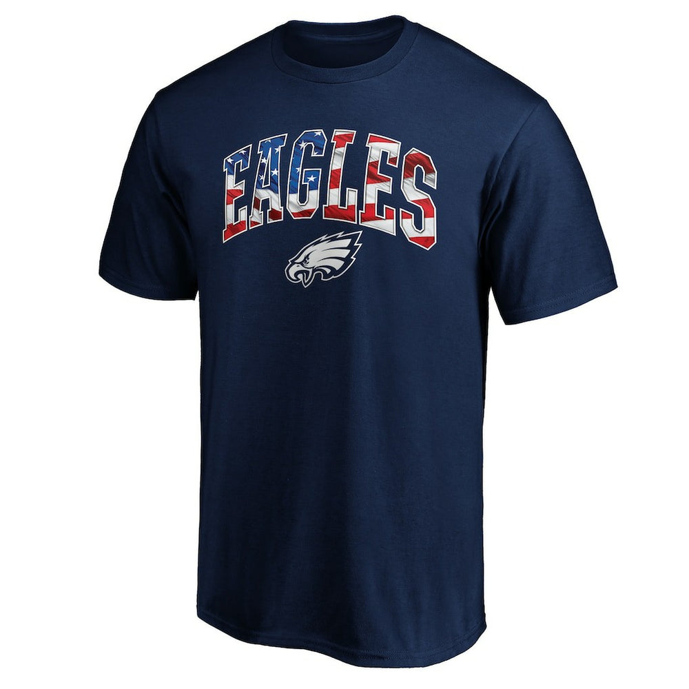 Philadelphia Eagles Banner Wave Logo T-Shirt - Navy T-shirts