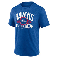 Baltimore Ravens Badge of Honor Tri-Blend T-Shirt - Royal T-shirts