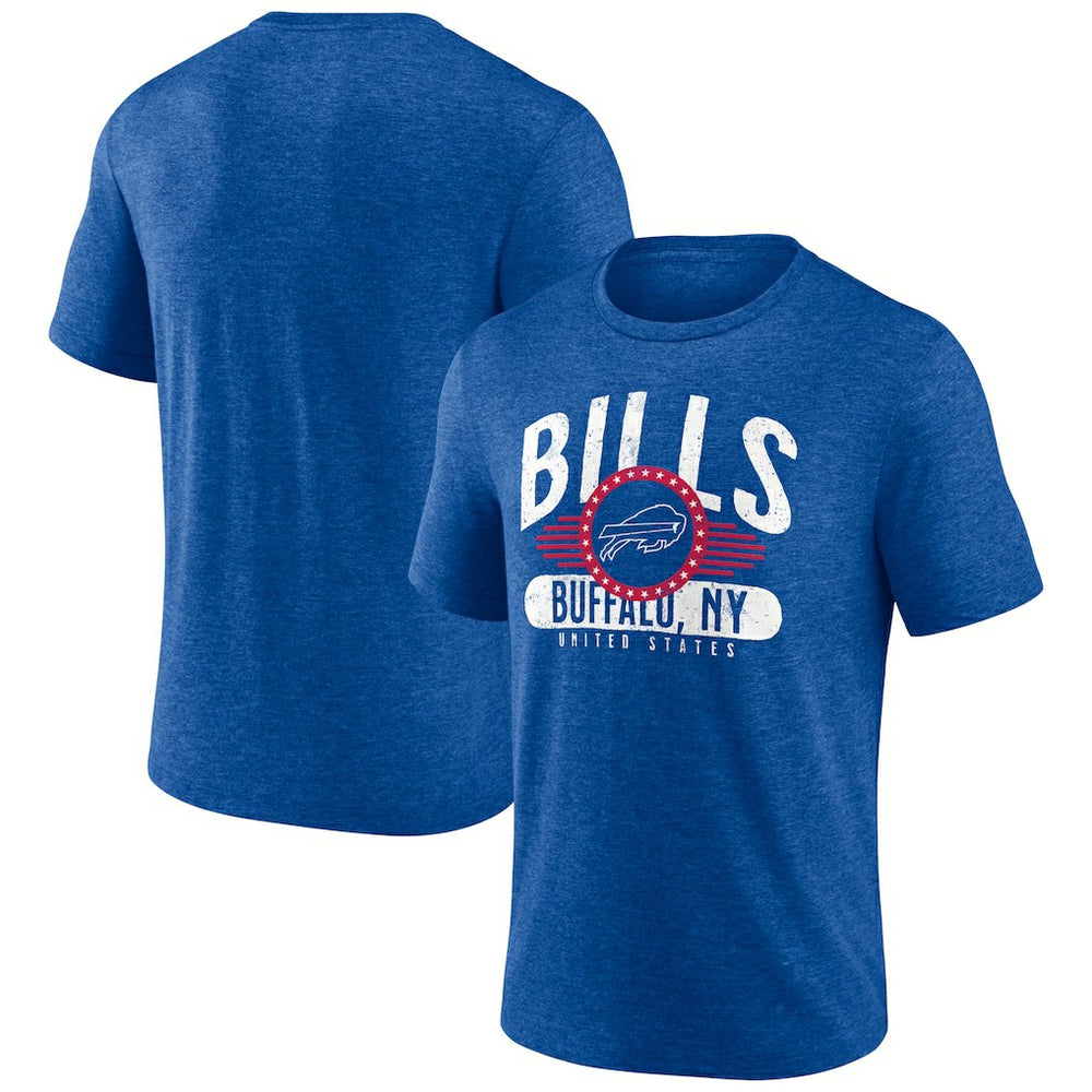 Buffalo Bills Badge of Honor Tri-Blend T-Shirt - Royal T-shirts