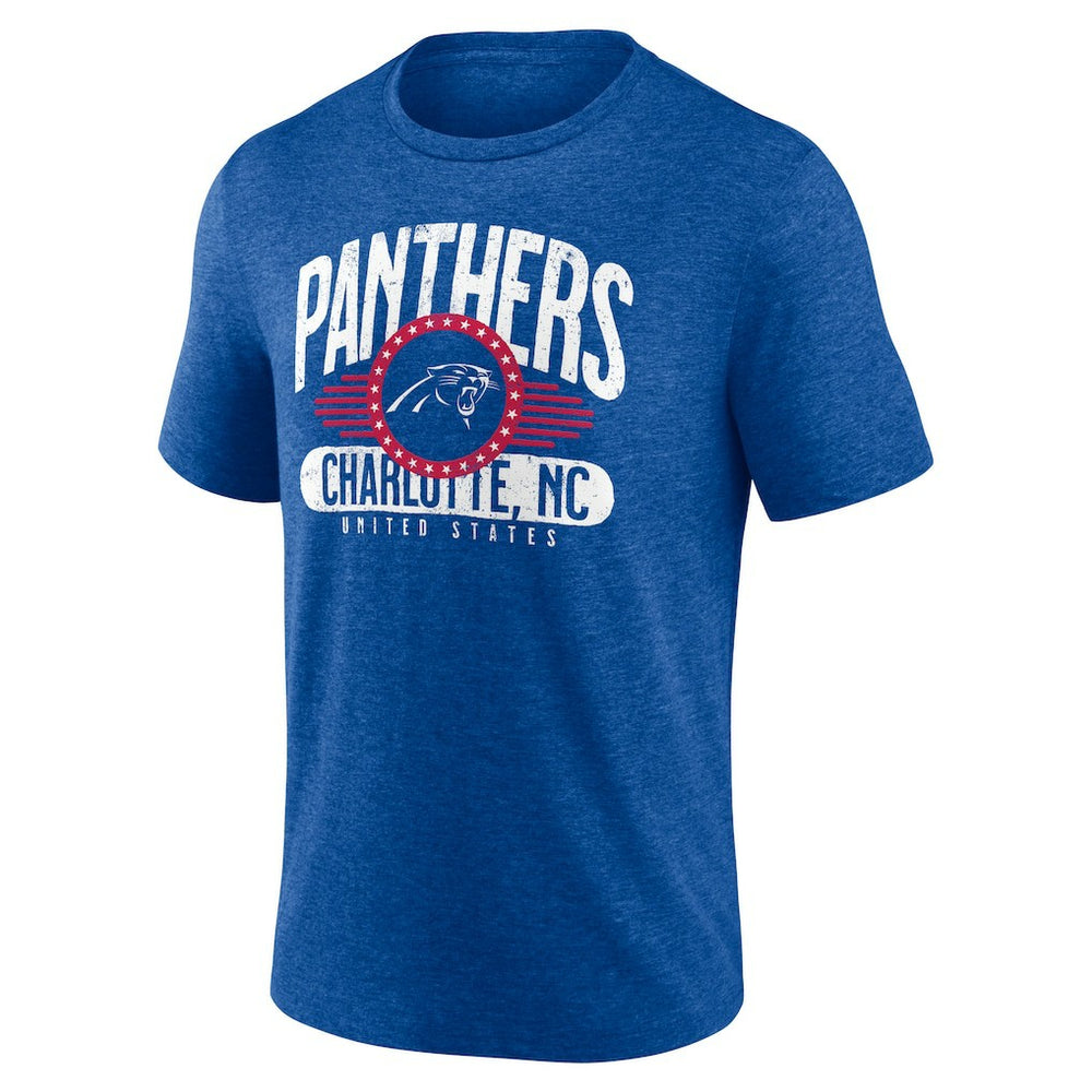 Carolina Panthers Badge of Honor Tri-Blend T-Shirt - Royal T-shirts