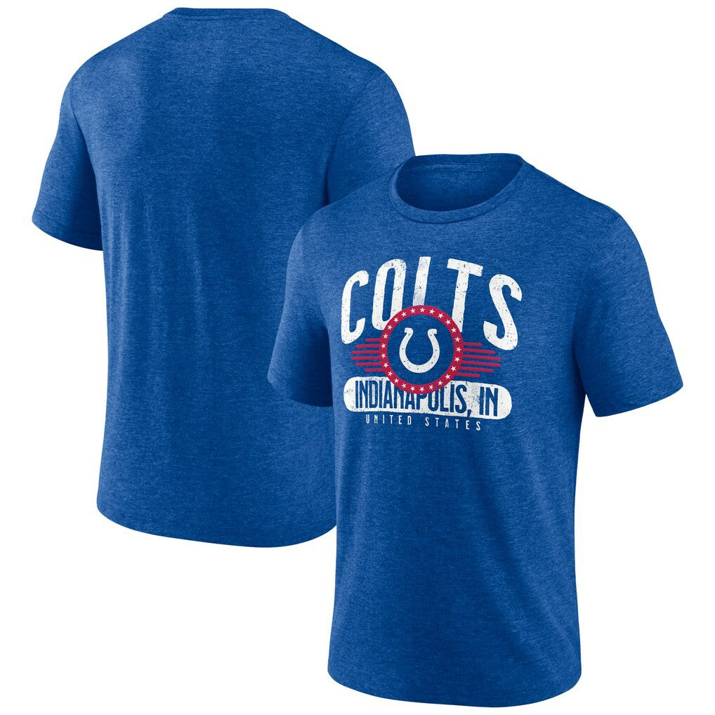 Indianapolis Colts Badge of Honor Tri-Blend T-Shirt - Royal T-shirts
