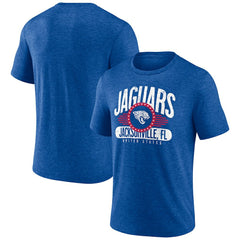 Jacksonville Jaguars Badge of Honor Tri-Blend T-Shirt - Royal T-shirts