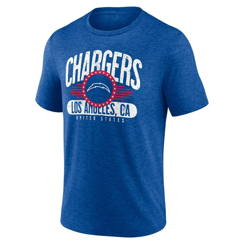 Los Angeles Chargers Badge of Honor Tri-Blend T-Shirt - Royal T-shirts