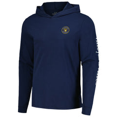 Milwaukee Brewers Vineyard Vines Long Sleeve Hoodie T-Shirt - Navy Hoodies