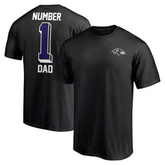 Baltimore Ravens Number One Dad T-Shirt - Black T-shirts