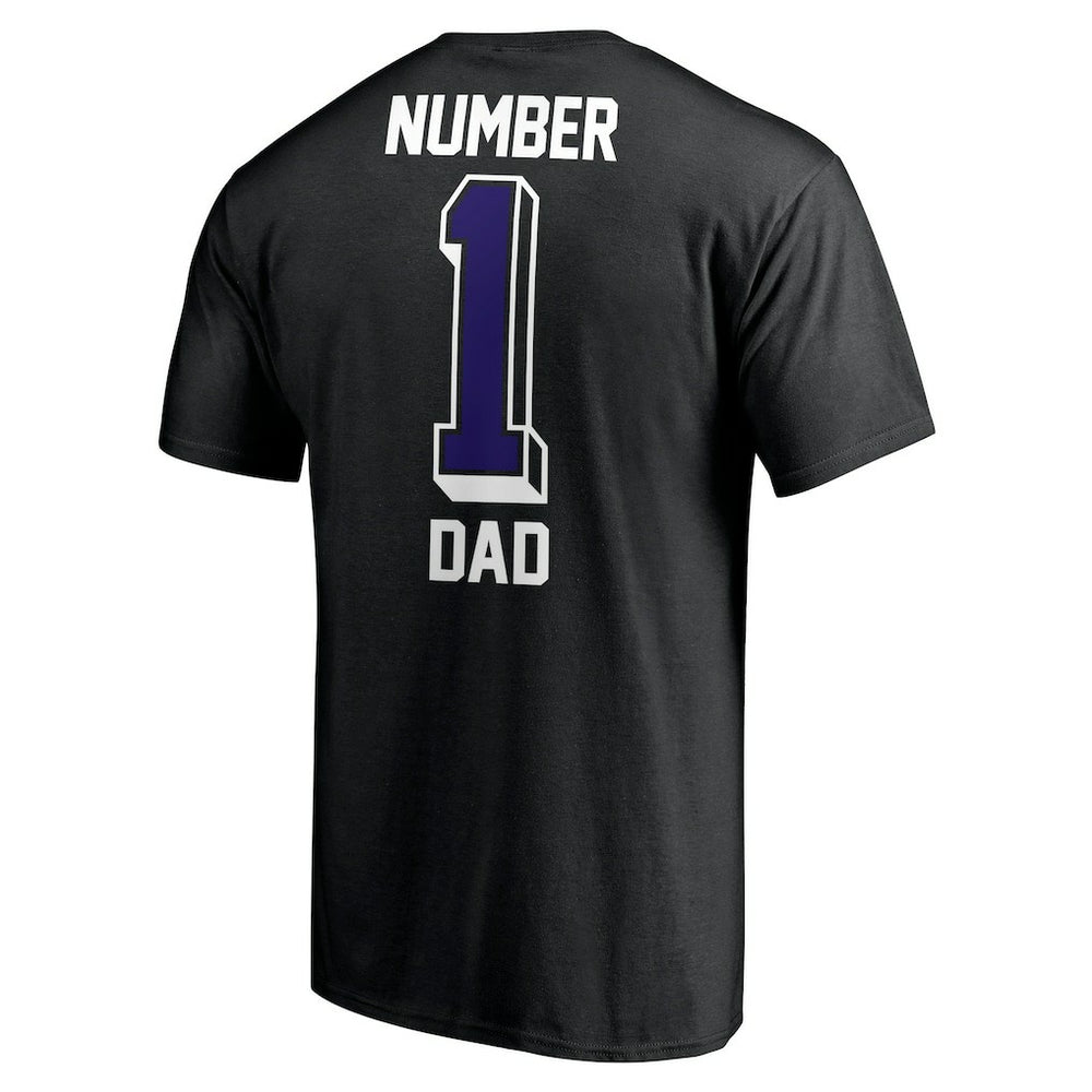 Baltimore Ravens Number One Dad T-Shirt - Black T-shirts