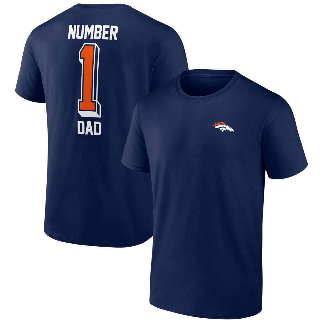 Denver Broncos Number One Dad T-Shirt - Navy T-shirts