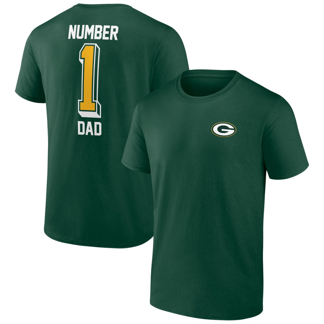 Green Bay Packers Number One Dad T-Shirt - Green T-shirts