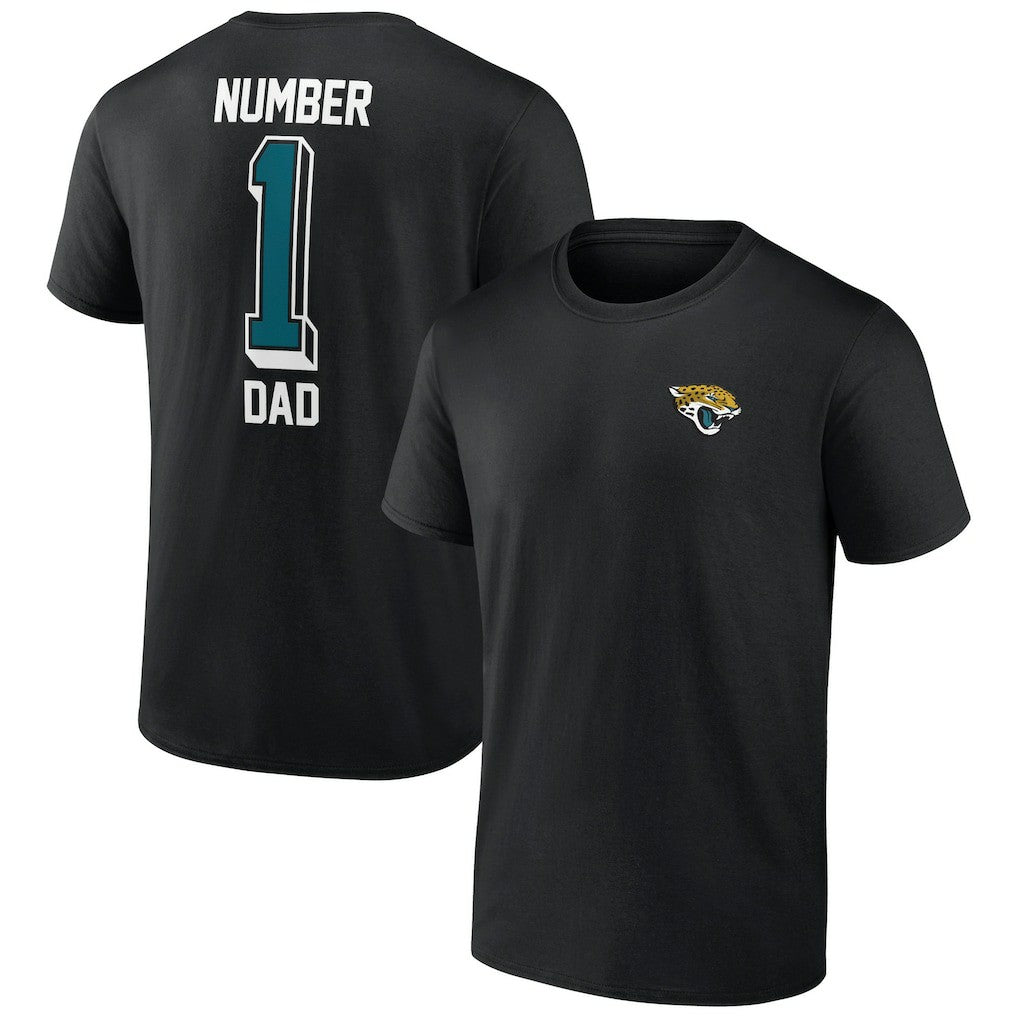 Jacksonville Jaguars Number One Dad T-Shirt - Black T-shirts