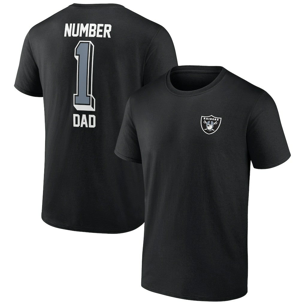 Las Vegas Raiders Number One Dad T-Shirt - Black T-shirts