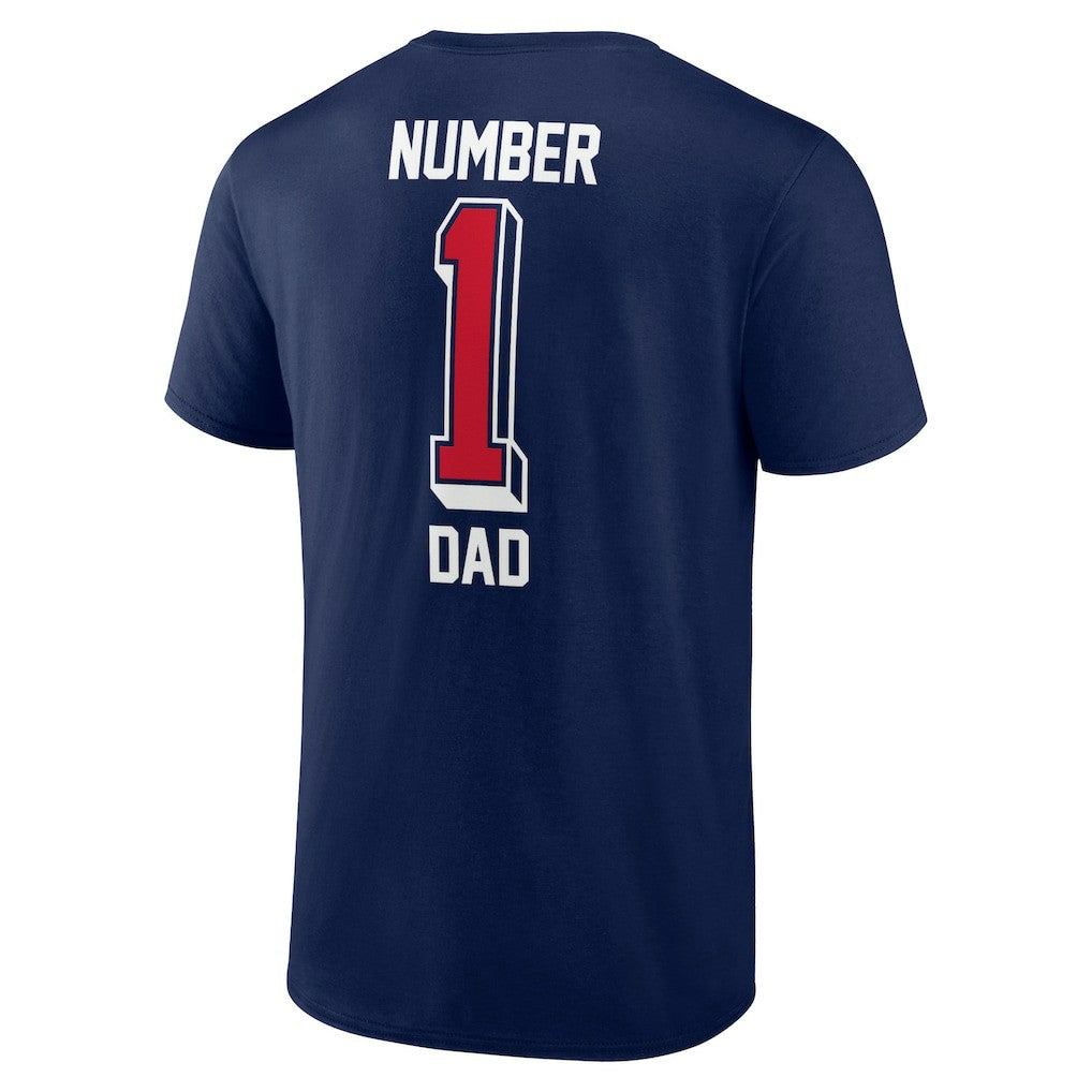 New England Patriots Number One Dad T-Shirt - Navy T-shirts