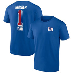 New York Giants Number One Dad T-Shirt - Royal T-shirts