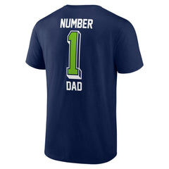 Seattle Seahawks Number One Dad T-Shirt - College Navy T-shirts