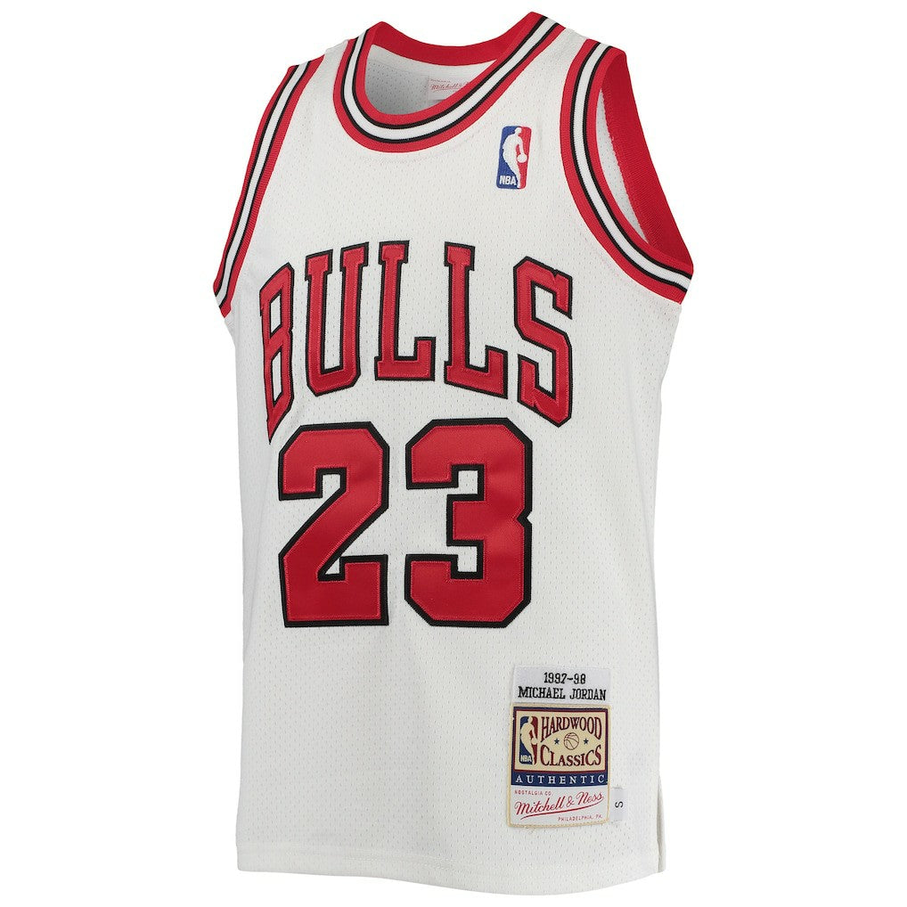 Michael Jordan Chicago Bulls Youth 1997/98 Hardwood Classics Authentic Jersey White - Mitchell & Ness outlet