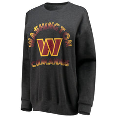 Washington Commanders WEAR by Erin Andrews Women's Oversized Fleece Pullover Sweatshirt - Heathered Charcoal Pullover