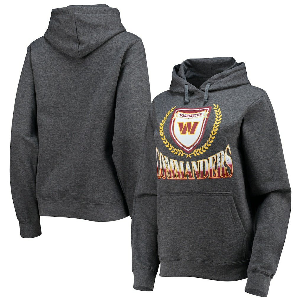 Washington Commanders WEAR by Erin Andrews Women's Fleece Pullover Hoodie - Heathered Gray Hoodies