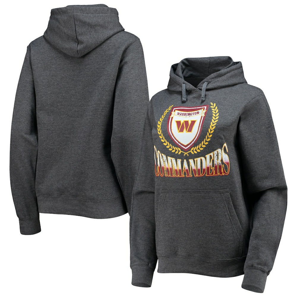 Washington Commanders WEAR by Erin Andrews Women's Fleece Pullover Hoodie - Heathered Gray Hoodies