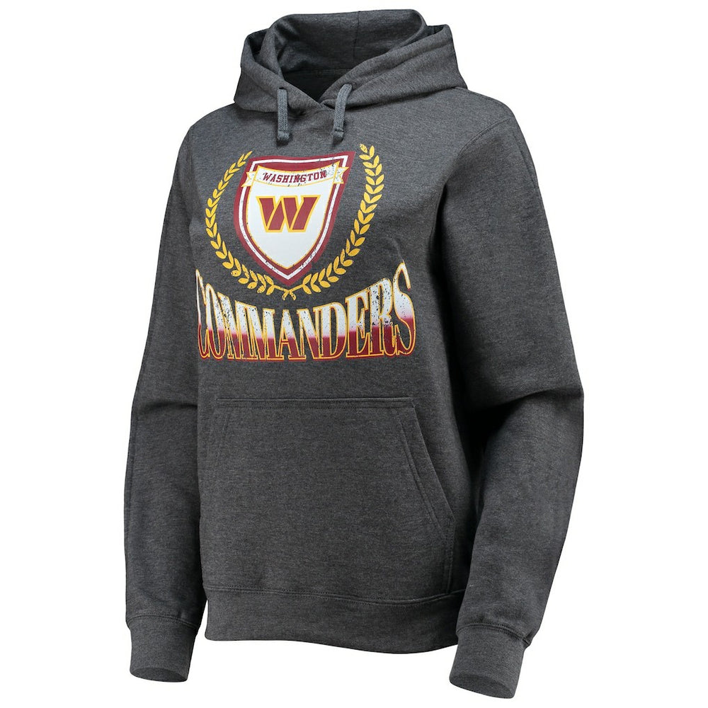 Washington Commanders WEAR by Erin Andrews Women's Fleece Pullover Hoodie - Heathered Gray Hoodies