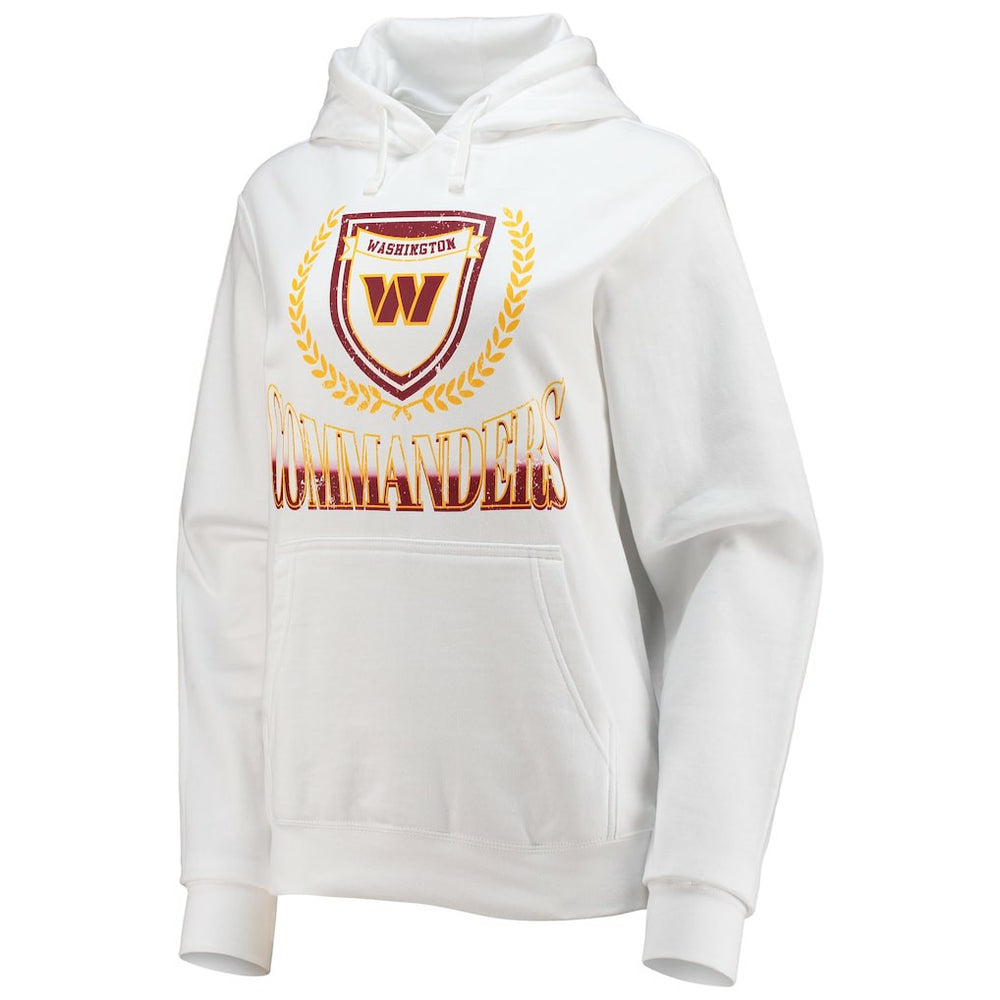 Washington Commanders WEAR by Erin Andrews Women's Fleece Pullover Hoodie - White Hoodies