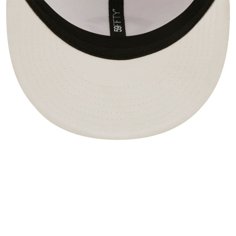 Cincinnati Reds New Era White on White 59FIFTY Fitted Hat Hats