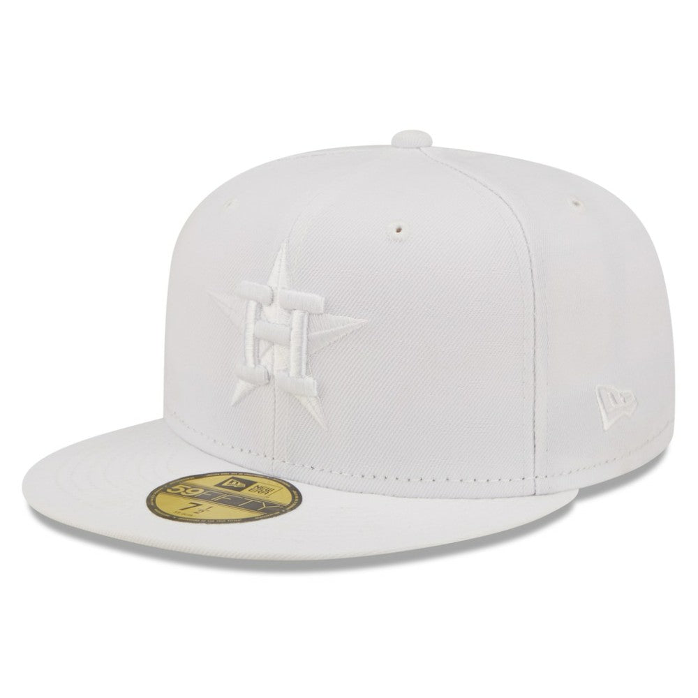 Houston Astros New Era White on White 59FIFTY Fitted Hat Hats