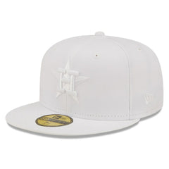Houston Astros New Era White on White 59FIFTY Fitted Hat Hats