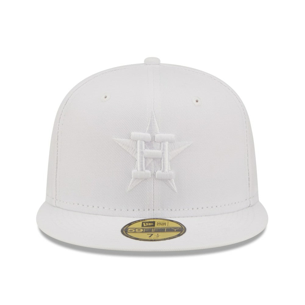 Houston Astros New Era White on White 59FIFTY Fitted Hat Hats