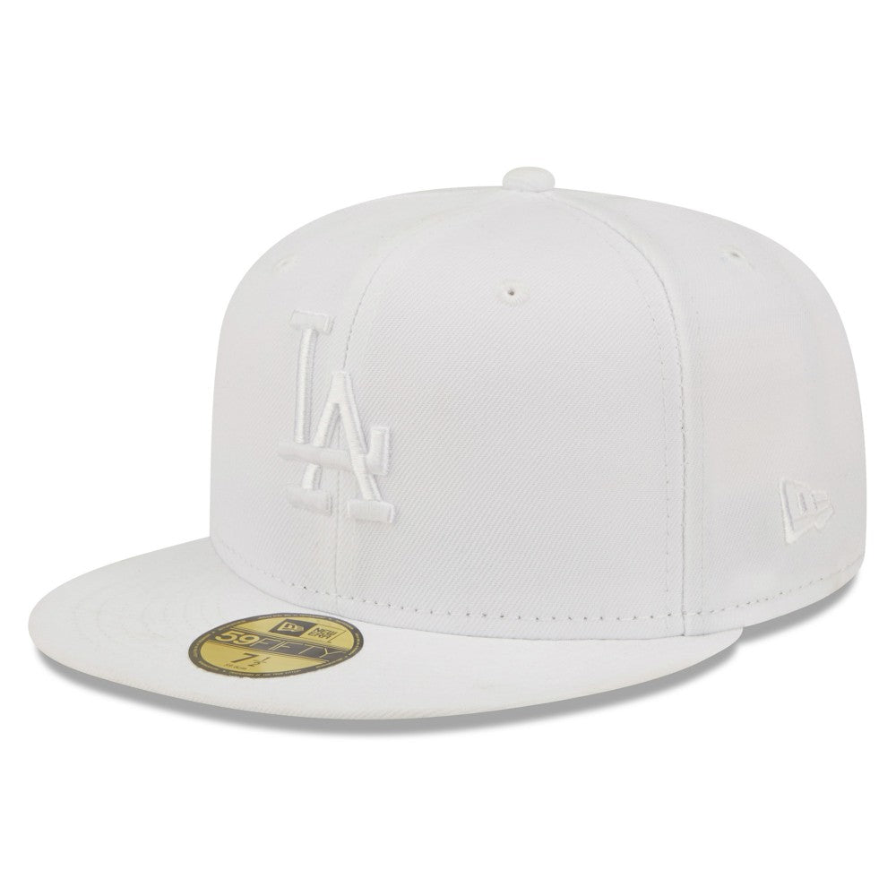Los Angeles Dodgers New Era White on White 59FIFTY Fitted Hat Hats