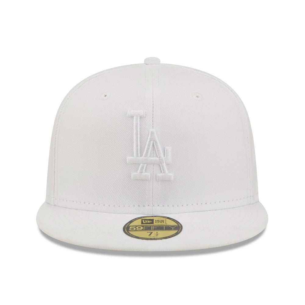 Los Angeles Dodgers New Era White on White 59FIFTY Fitted Hat Hats