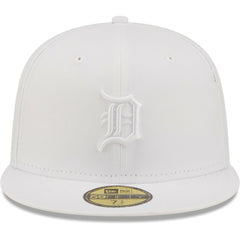 Detroit Tigers New Era White on White 59FIFTY Fitted Hat Hats