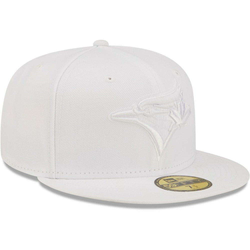 Toronto Blue Jays New Era White on White 59FIFTY Fitted Hat Hats