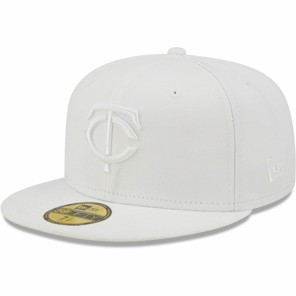 Minnesota Twins New Era White on White 59FIFTY Fitted Hat Hats