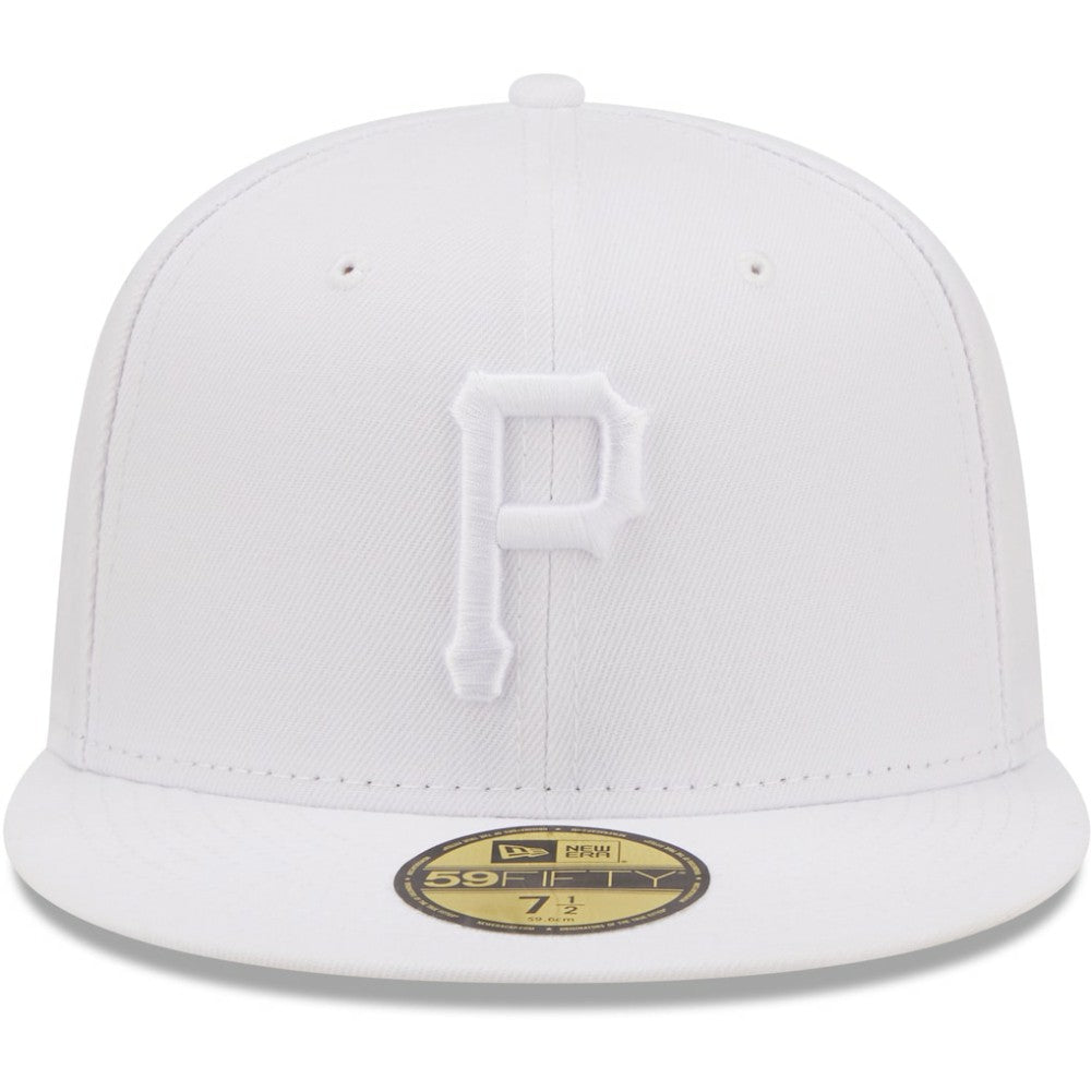Pittsburgh Pirates New Era White on White 59FIFTY Fitted Hat Hats