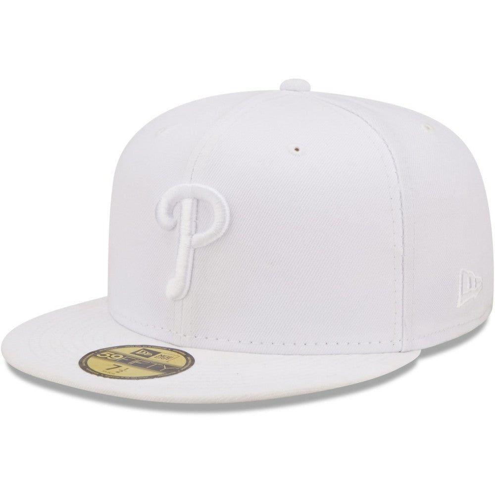 Philadelphia Phillies New Era White on White 59FIFTY Fitted Hat Hats