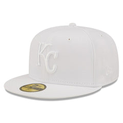 Kansas City Royals New Era White on White 59FIFTY Fitted Hat Hats