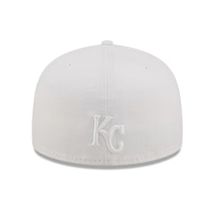 Kansas City Royals New Era White on White 59FIFTY Fitted Hat Hats