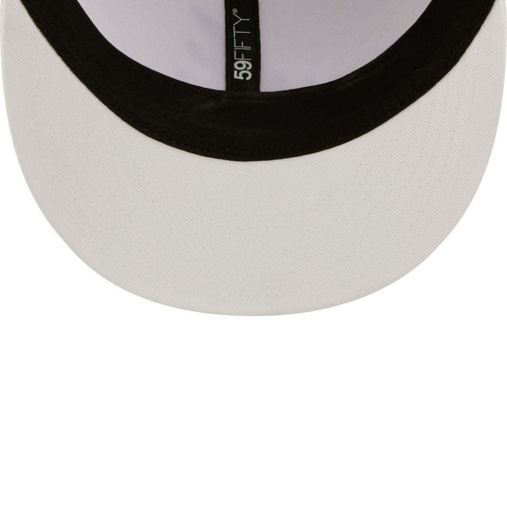 Athletics New Era White on White 59FIFTY Fitted Hat Hats