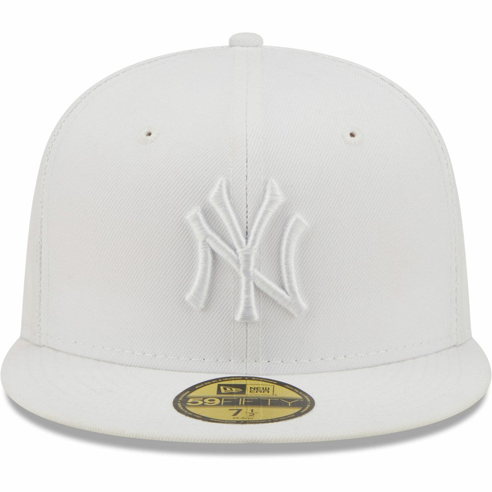 New York Yankees New Era White on White 59FIFTY Fitted Hat Hats