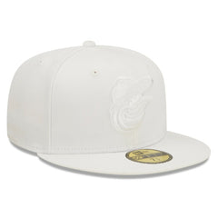 Baltimore Orioles New Era White on White 59FIFTY Fitted Hat Hats