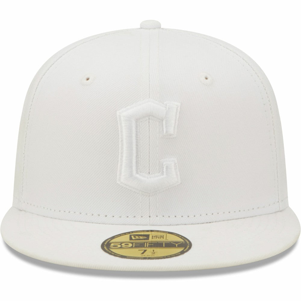 Cleveland Guardians New Era White on White 59FIFTY Fitted Hat Hats