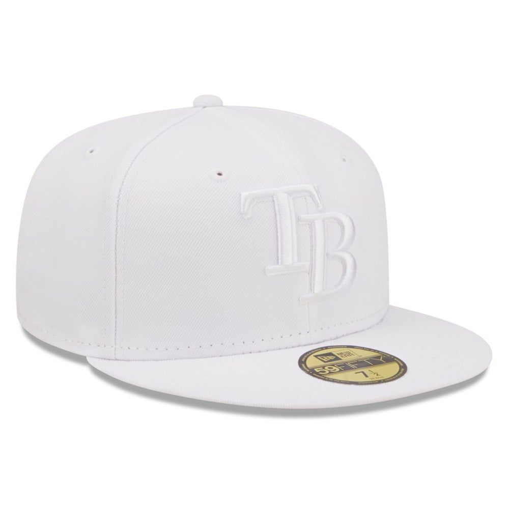 Tampa Bay Rays New Era White on White 59FIFTY Fitted Hat Hats