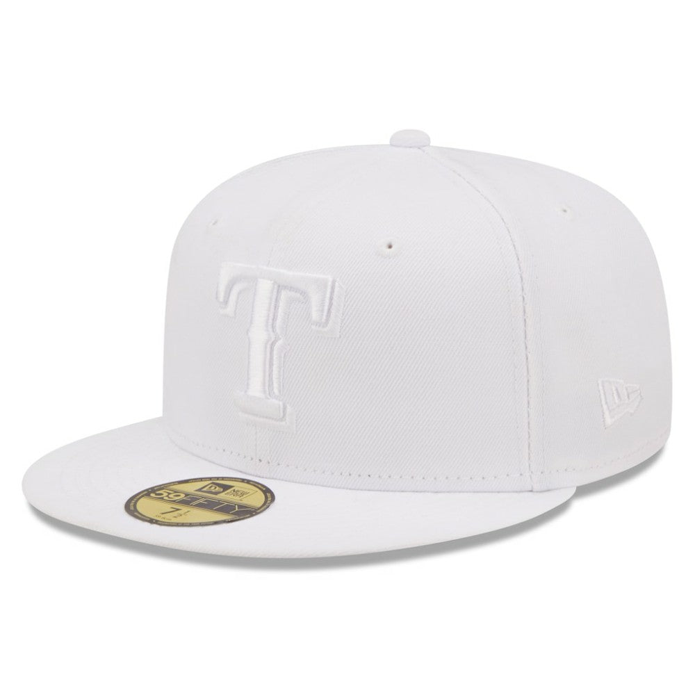 Texas Rangers New Era White on White 59FIFTY Fitted Hat Hats