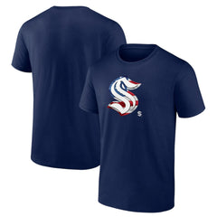 Seattle Kraken Banner Wave T-Shirt - Deep Sea Blue | US 4732360