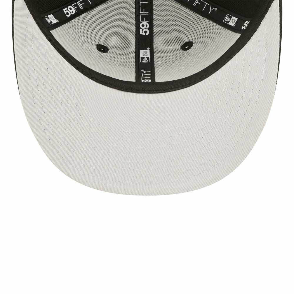 Miami Marlins New Era Black & White Low Profile 59FIFTY Fitted Hat Hats