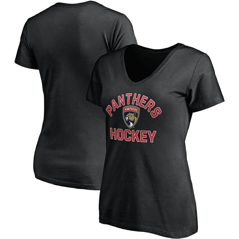 Florida Panthers Fanatics Women' s Overtime V-Neck T-Shirt - Black | US 4734509
