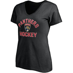Florida Panthers Fanatics Women' s Overtime V-Neck T-Shirt - Black | US 4734509