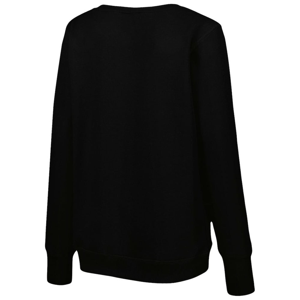Washington Commanders Cuce Women's Sequin Logo V-Neck Pullover Sweatshirt - Black Pullover