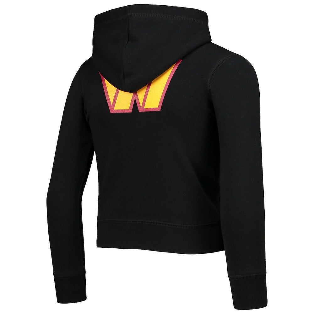 Washington Commanders New Era Girls Youth Full-Zip Hoodie - Black Hoodies