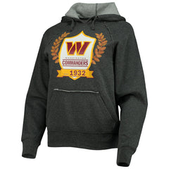 Washington Commanders New Era Women's Raglan Pullover Hoodie - Heathered Charcoal Hoodies